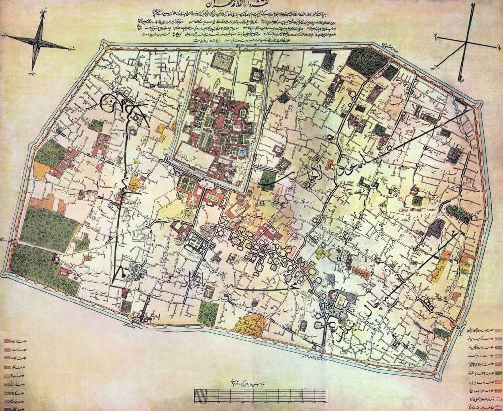 نقشه آگوست کرشیش (۱۸۵۸ میلادی، ۱۲۳۷ خورشیدی) ناصر الدین شاه